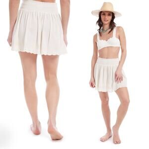 THE COAST BRAND Cece 100% Cotton Embroidered Skirt Size S